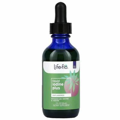 Йод плюс Life Flo Liquid Iodine Plus без ароматизаторов, 59 мл