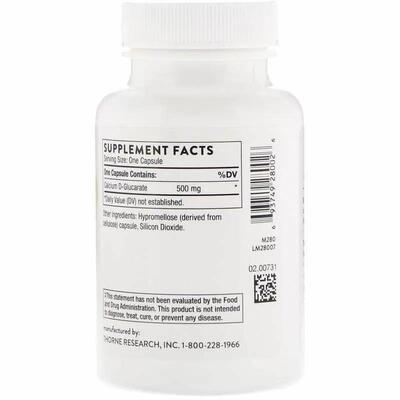 Кальций Thorne Research Calcium D-Glucarate 500 мг, 90 капсул