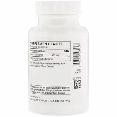 Кальцій Thorne Research Calcium D-Glucarate 500 мг, 90 капсул