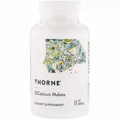 Кальцій малат Thorne Research Dicalcium Malate 250 мг, 120 капсул