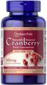 Клюква Puritan's Pride Cranberry Fruit Concentrate 500 мг, 1 в день, 120 капсул