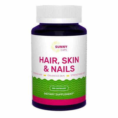 Комплекс Кожа, волосы и ногти Sunny Cap Hair Skin & Nails Complex, 100 капсул