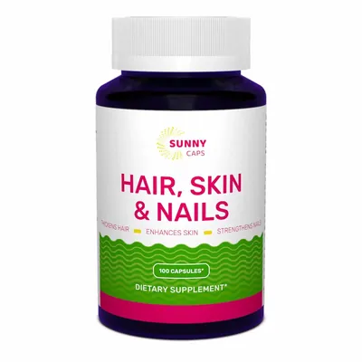Комплекс Шкіра, волосся та нігті Sunny Cap Hair Skin & Nails Complex, 100 капсул