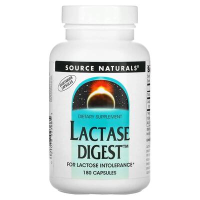 Лактаза Source Naturals Lactase Digest, 180 капсул