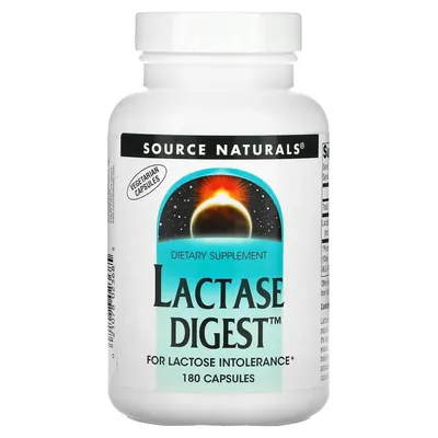 Лактаза Source Naturals Lactase Digest, 180 капсул