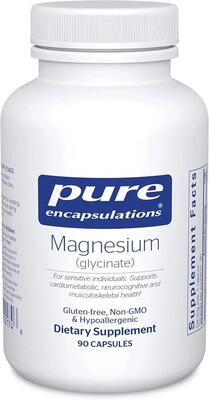 Магний глицинат Pure Encapsulations Magnesium glycinate 120 мг, 90 капсул