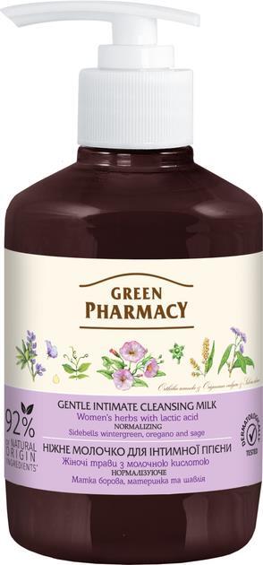 Молочко нежное для интимной гигиены Green Pharmacy Женские травы нормализующее, 370 мл