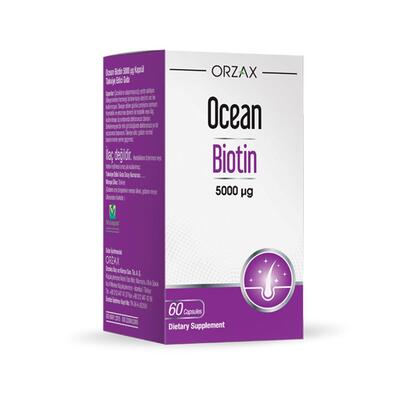 Біотин Orzax Ocean Biotin 5000 мкг, 60 капсул