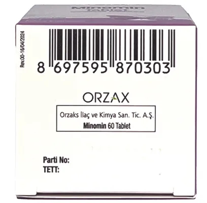 Комплекс для жінок при менопаузі Orzax Minomin, 60 таблеток