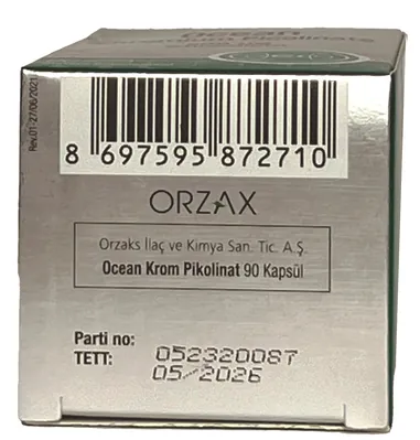 Хром піколінат Orzax Ocean Chromium Picolinate 200 мкг, 90 капсул