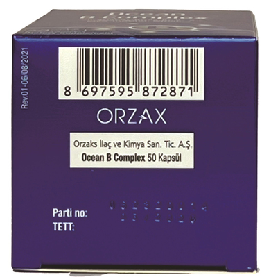Витамины группы В Orzax Ocean B Complex, 50 капсул
