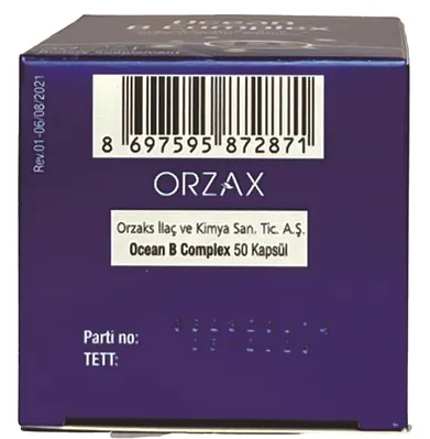 Вітаміни групи В Orzax Ocean B Complex, 50 капсул