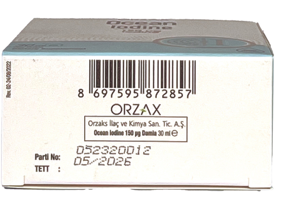 Йод Orzax Ocean Iodine 150 мкг капли по 30 мл во флак.