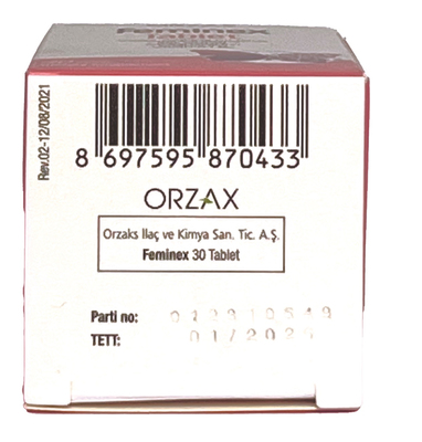 Комплекс для зменшення симптомів ПМС Orzax Feminex, 30 таблеток
