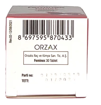 Комплекс для зменшення симптомів ПМС Orzax Feminex, 30 таблеток