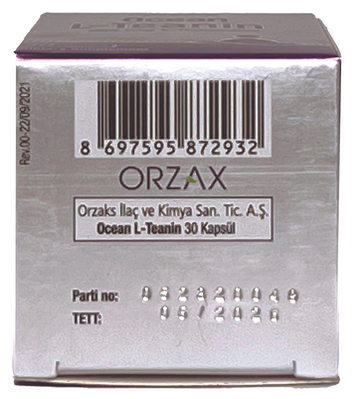 L-теанин Orzax Ocean L-Teanin 200 мг, 30 капсул