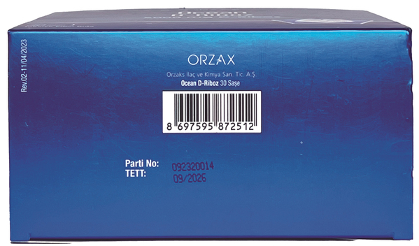 D-рибоза Orzax Ocean D-Ribose 5000 мг №30 в саше