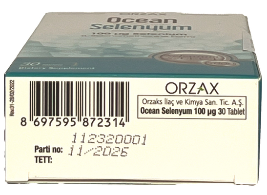 Селен Orzax Ocean Selenyum 100 мкг, 30 таблеток