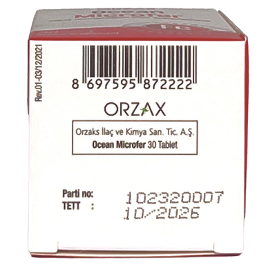 Железо Orzax Ocean Microfer, 30 таблеток