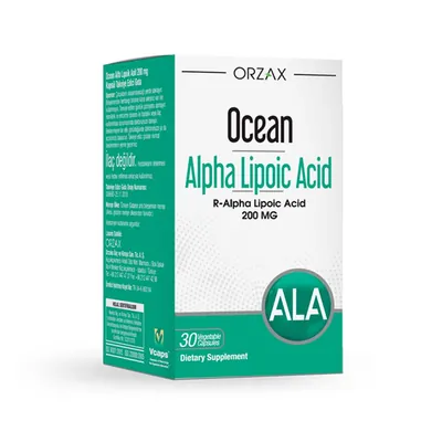 Альфа-ліпоєва кислота Orzax Ocean Alpha Lipoic Acid 200 мг, 30 капсул