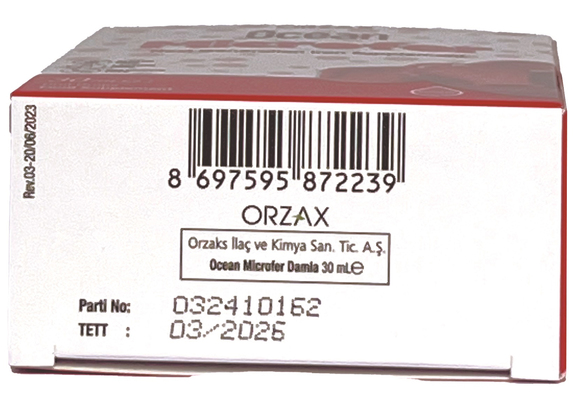 Залізо для дітей Orzax Ocean Microfer краплі по 30 мл у флак.