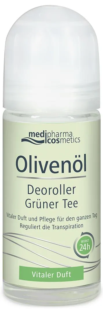 Дезодорант кульковий Medipharma Cosmetics Olivenol Зелений чай, 50 мл