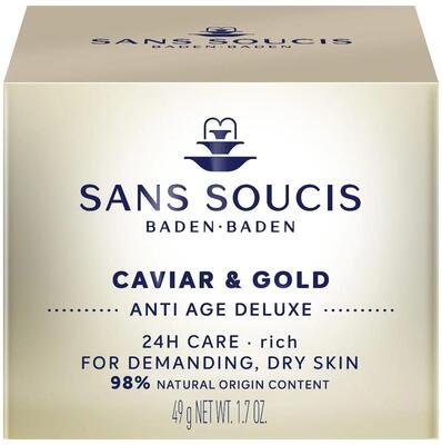 Крем-догляд Sans Soucis Caviar & Gold 24-год антивіковий для сухої шкіри, 50 мл