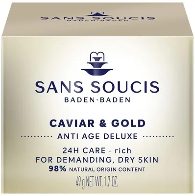 Крем-догляд Sans Soucis Caviar & Gold 24-год антивіковий для сухої шкіри, 50 мл