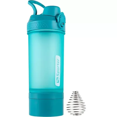 Шейкер Sporter Shaker 1109 бірюзовий матовий, 550 мл