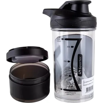 Шейкер Sporter Shaker 9021 чорний, 500 мл