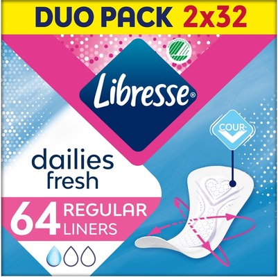 Прокладки ежедневные гигиенические Libresse Dailies Fresh Regular, 64 шт