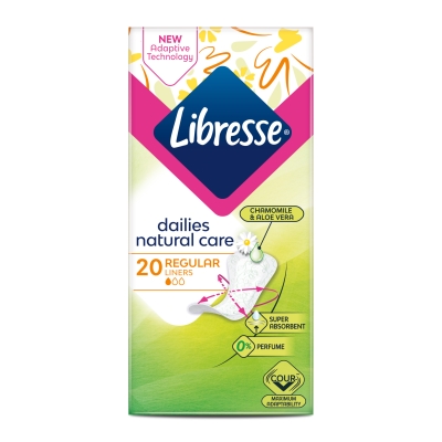 Прокладки ежедневные гигиенические Libresse Dailies Natural Care Regular, 20 шт