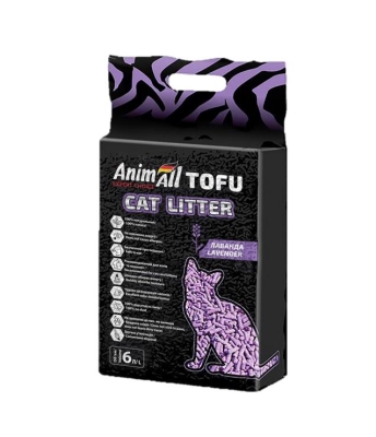 Наполнитель для туалета AnimAll ТОФУ с ароматом лаванды, 2,6 кг (6 л)