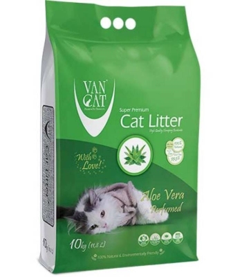 Наполнитель для туалета VanCat Aloe Vera бентонитовый с ароматом Алоэ вера, 10 кг