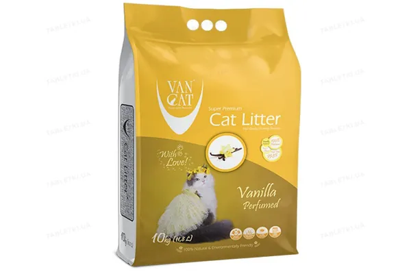 Наповнювач для туалету VanCat Vanilla бентонітовий з ароматом ванілі, 10 кг