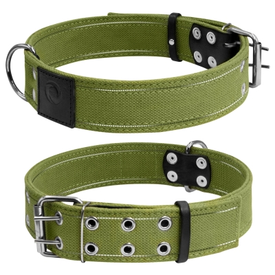 Ошейник Collar из хлопчатобумажной ленты двойной, ширина 45 мм, длина 56-71 см