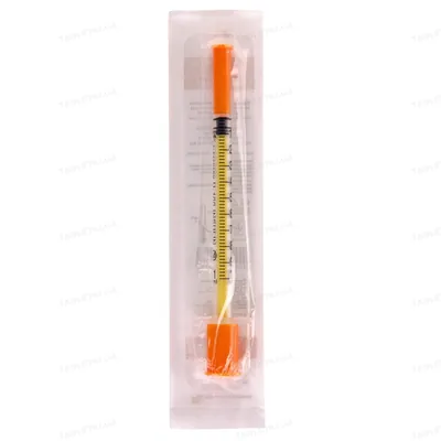 Шприц інсуліновий 1 мл U-100 Alexpharm 3-х компонентний, з незнімною голкою, 30G (0.3 x 13 мм), 1 штука