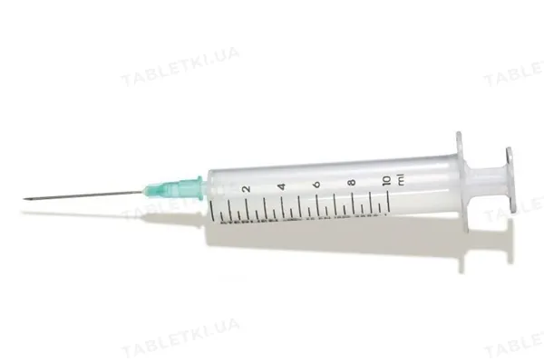 Шприц 10 мл Momina 2-х компонентний з голкою 21G (0,8 мм x 38 мм), 1 штука