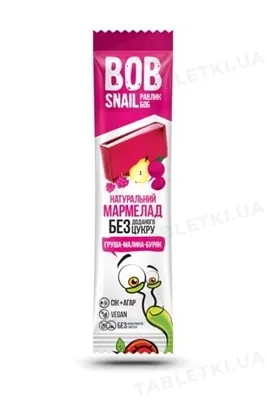 Мармелад Bob Snail Jelly грушево-малиново-буряковий, 38 г
