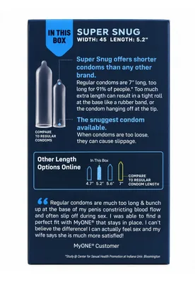 Презервативи My ONE Super Snug ультратонкі супервузькі, 10 штук