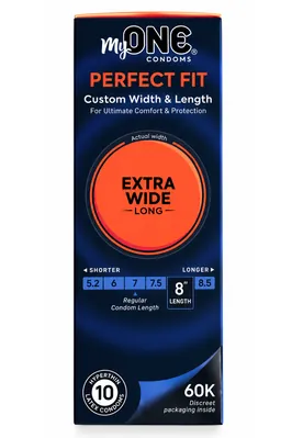 Презервативи My ONE Extra Wide & Long ультратонкі збільшеного розміру, 10 штук