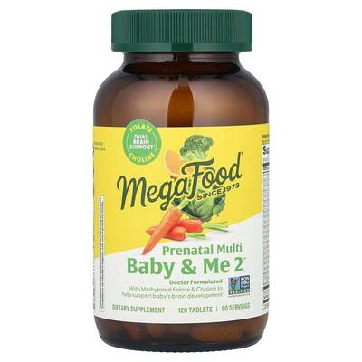 Витамины для беременных MegaFood Baby&Me 2 Prenatal, 120 таблеток