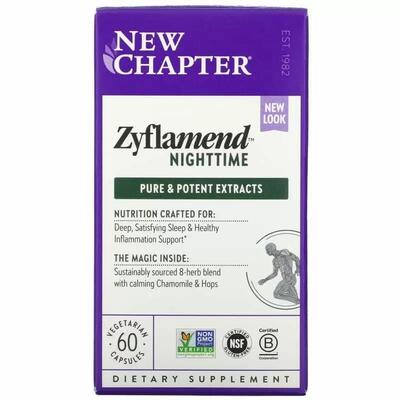 Здоровый сон New Chapter Zyflamend Nighttime, 60 капсул