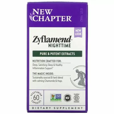 Здоровий сон New Chapter Zyflamend Nighttime, 60 капсул