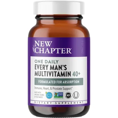 Мультивітаміни для чоловіків 40+ New Chapter One Daily Every Man's Multivitamin, 72 таблетки