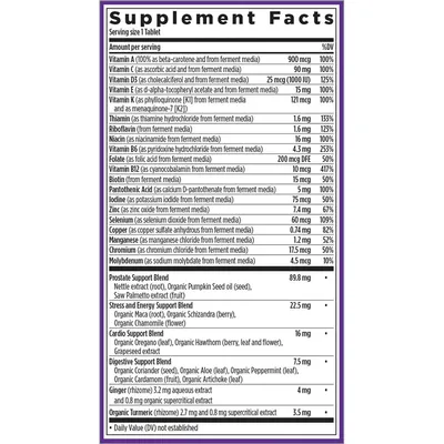 Мультивітаміни для чоловіків 40+ New Chapter One Daily Every Man's Multivitamin, 72 таблетки