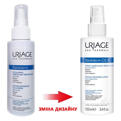 Цика-спрей Uriage Bariederm Cica Cu-Zn восстанавливающий подсушивающий, 100 мл