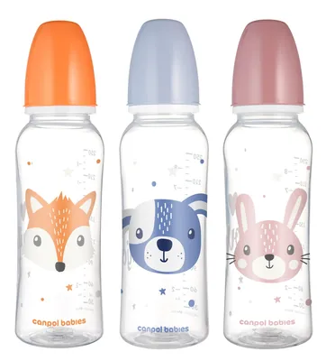 Пляшечка Canpol Babies 11/841 Веселі звірята з малюнком BPA Free, 250 мл