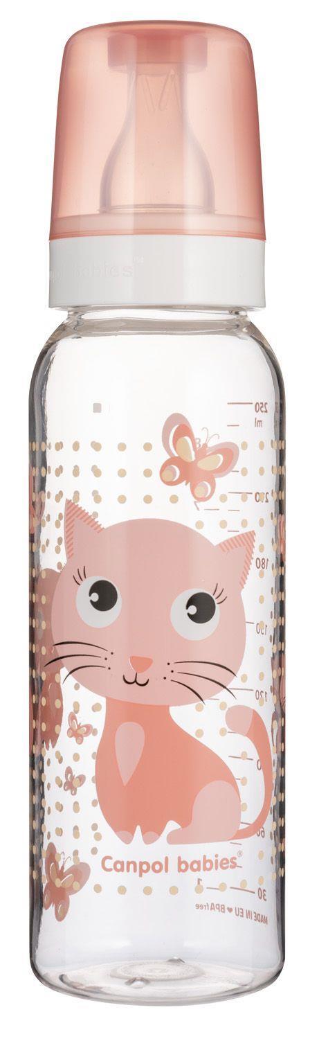 Пляшечка Canpol Babies 11/841 Веселі звірята з малюнком BRA Free, 250 мл