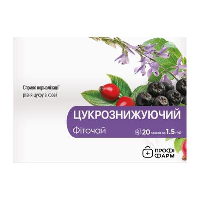 Фиточай Профи Фарм Сахаропонижающий в фильтр-пакетах по 1,5 г №20